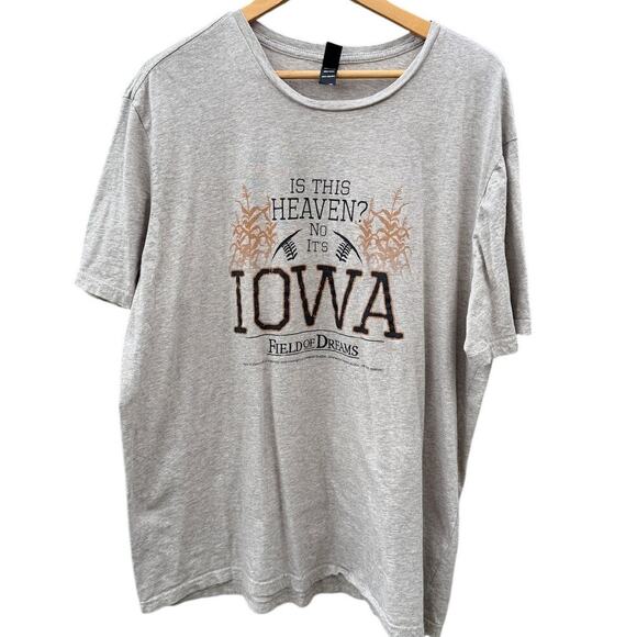 Field of Dreams movie Is this Heaven No Its Iowa brown shirt Size XXL 2XL - Picture 1 of 4